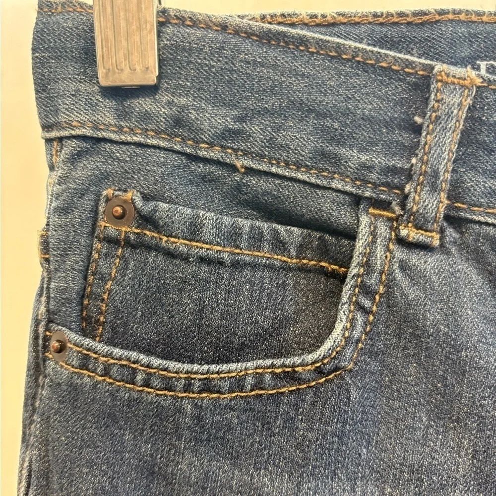 NWT Dark Jupiter Denim Straight Leg Jeans with Adjustable Waist Tabs | Size 7